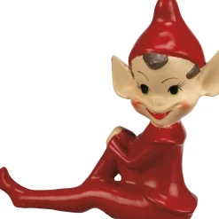 Primitives By Kathy Vintage Inspired Red Pixie Elf Figure