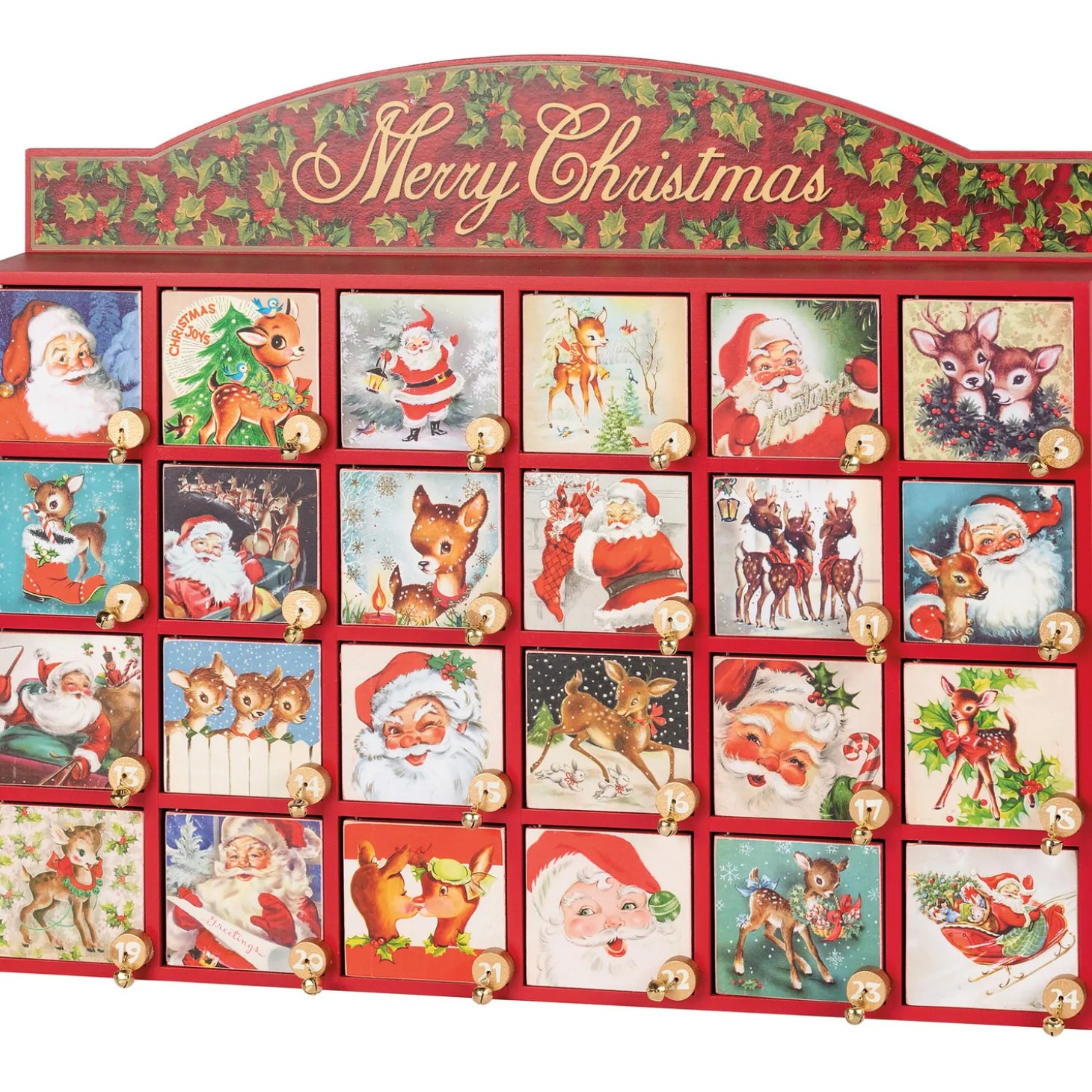 Primitives By Kathy Vintage Santa Claus Advent Calendar Christmas Countdown 115344