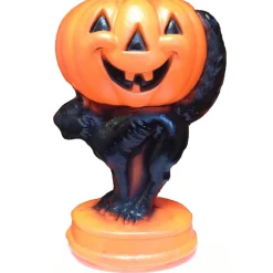 Pumpkin And Black Cat Blow Mold H3077