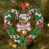 Puppy's First Christmas Wreath Personalized Christmas Ornament OR1612