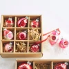 Ra 2.75" Box Of Vintage Pink Reflector Glass Christmas Ornament 4423005