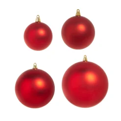 Raz 3", 4", 6", Or 10" Large Red Matte Ball Christmas Ornaments