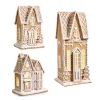 Raz 10.5", 12", Or 23" Large Traditional Lighted Christmas Gingerbread House With White Icing