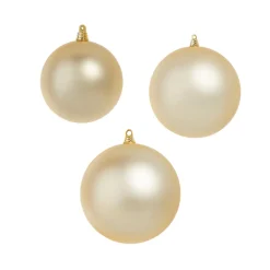 Raz 4", 6", Or 10" Large Champagne Matte Ball Christmas Ornaments