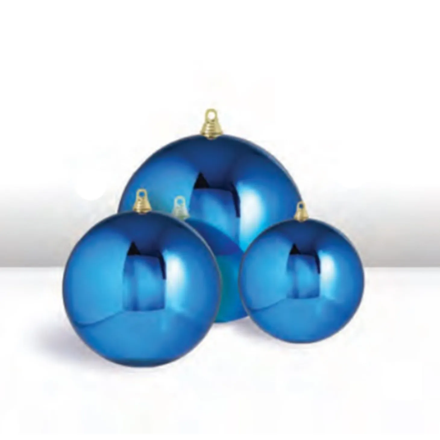 Raz 3", 4", Or 6" Large Blue Shiny Ball Christmas Ornaments