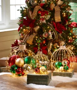 Raz 14", 19", Or 23.5" Large Gold Lighted Metal Frame Ornament Christmas Decoration