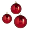 Raz 3", 4", Or 6" Large Red Shiny Ball Christmas Ornaments