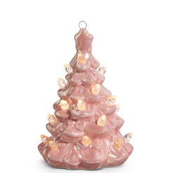 Raz 5", 8", Or 13" Lighted Pink Ceramic Christmas Tree