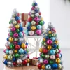 Raz 10", 13", Or 15.5" Multicolor Ball Ornament Christmas Tree