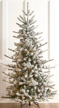 Raz 7.5', 9', Or 12' O Tannenbaum Snowy Rocky Mountain Spruce Christmas Tree With LED Lights