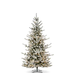 Raz 7.5', 9', Or 12' O Tannenbaum Snowy Rocky Mountain Spruce Christmas Tree With LED Lights