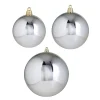 Raz 3", 4", Or 6" Silver Shiny Ball Christmas Ornaments