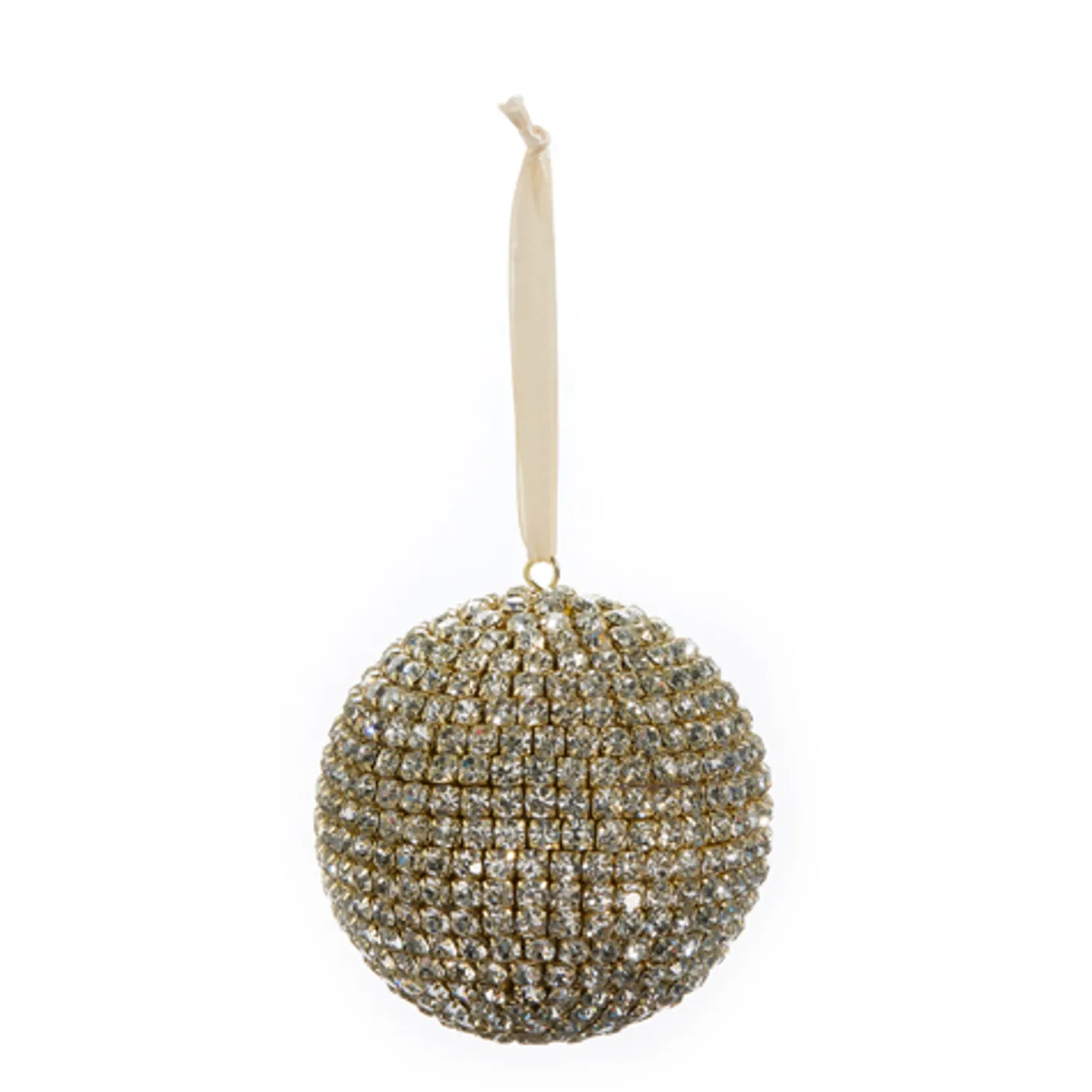Raz 3.5", 4.5", Or Large 6" Pave Crystal And Gold Ball Christmas Ornament