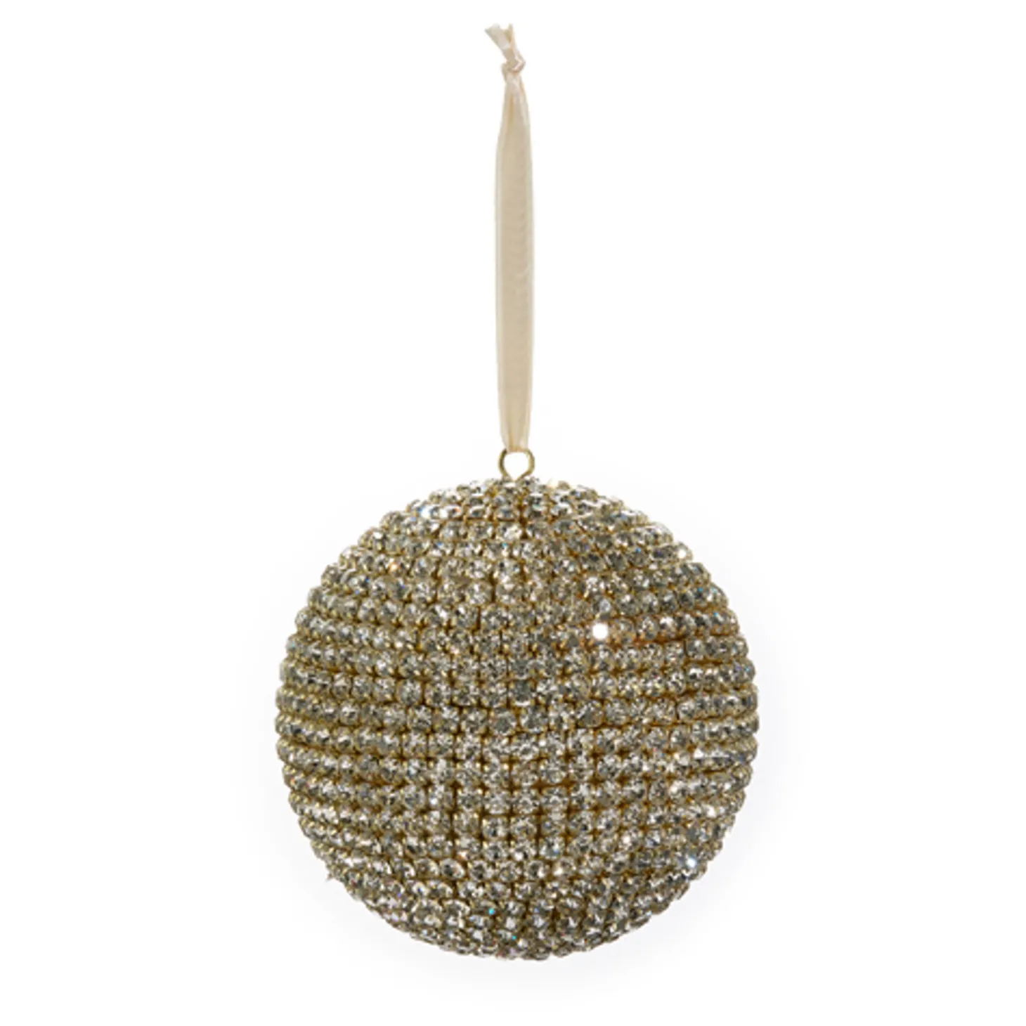 Raz 3.5", 4.5", Or Large 6" Pave Crystal And Gold Ball Christmas Ornament