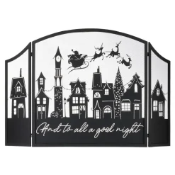 Raz 48" And To All A Good Night Christmas Fireplace Screen 4117027