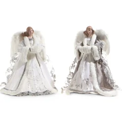Raz 16" Angel Christmas Tree Topper Grey Or White 4315546