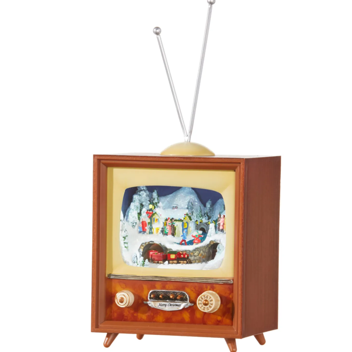 Raz 10" Animated Musical Television Christmas Decoration 3516162
