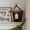 Raz 17" Antique Black Metal Lantern Candle Holder 4354204