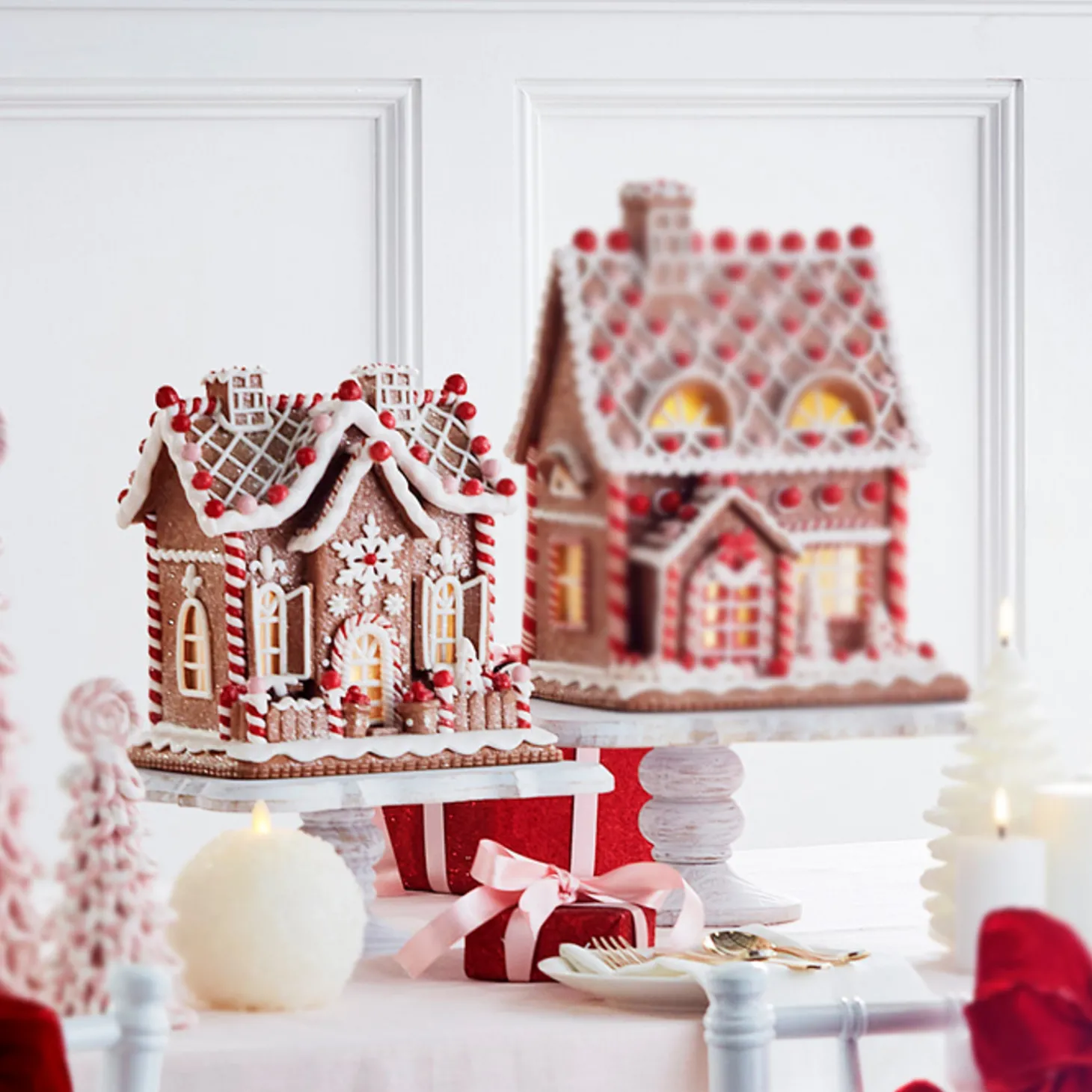 Raz 9" Battery Operated Lighted Gingerbread House Christmas Decoration 4316087