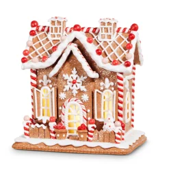 Raz 9" Battery Operated Lighted Gingerbread House Christmas Decoration 4316087