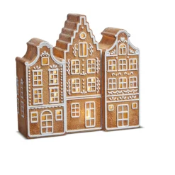 Raz 8.5" Battery Operated Lighted Gingerbread House Village Christmas Decoration 4457716
