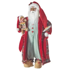 Raz 18" Bedtime African American Santa With Plate Of Cookies Christmas Figure 4115558