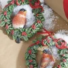 Raz 4.5" Bird In Wreath Christmas Ornament 4107015