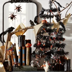 Raz 36" Black Tinsel Bottle Brush Halloween Tree 4419075