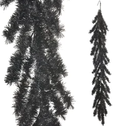 Raz 5' Black Tinsel Halloween Garland G4406677