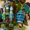 Raz 6" Black Watch Plaid Ginger Jar Glass Christmas Ornament 4452875