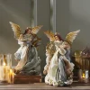 Raz 16" Blue Angel With Harp Christmas Figure 4310661