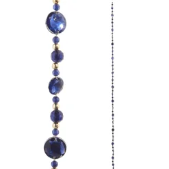 Raz 5' Blue And Gold Jewel Christmas Tree Garland G4417571