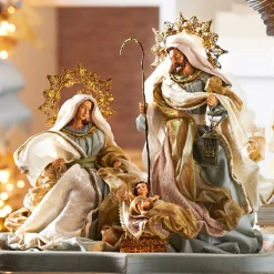 Raz 16.5" Blue Holy Family Christmas Nativity Decoration 4310660