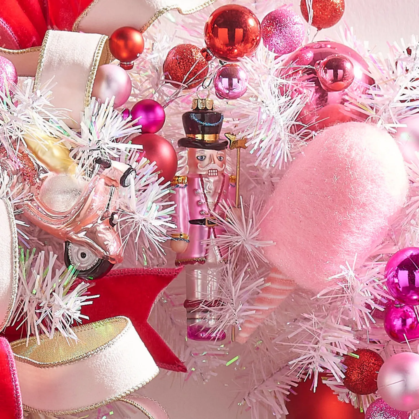 Raz 6" Blushing Pink Nutcracker Glass Christmas Ornament 4452879