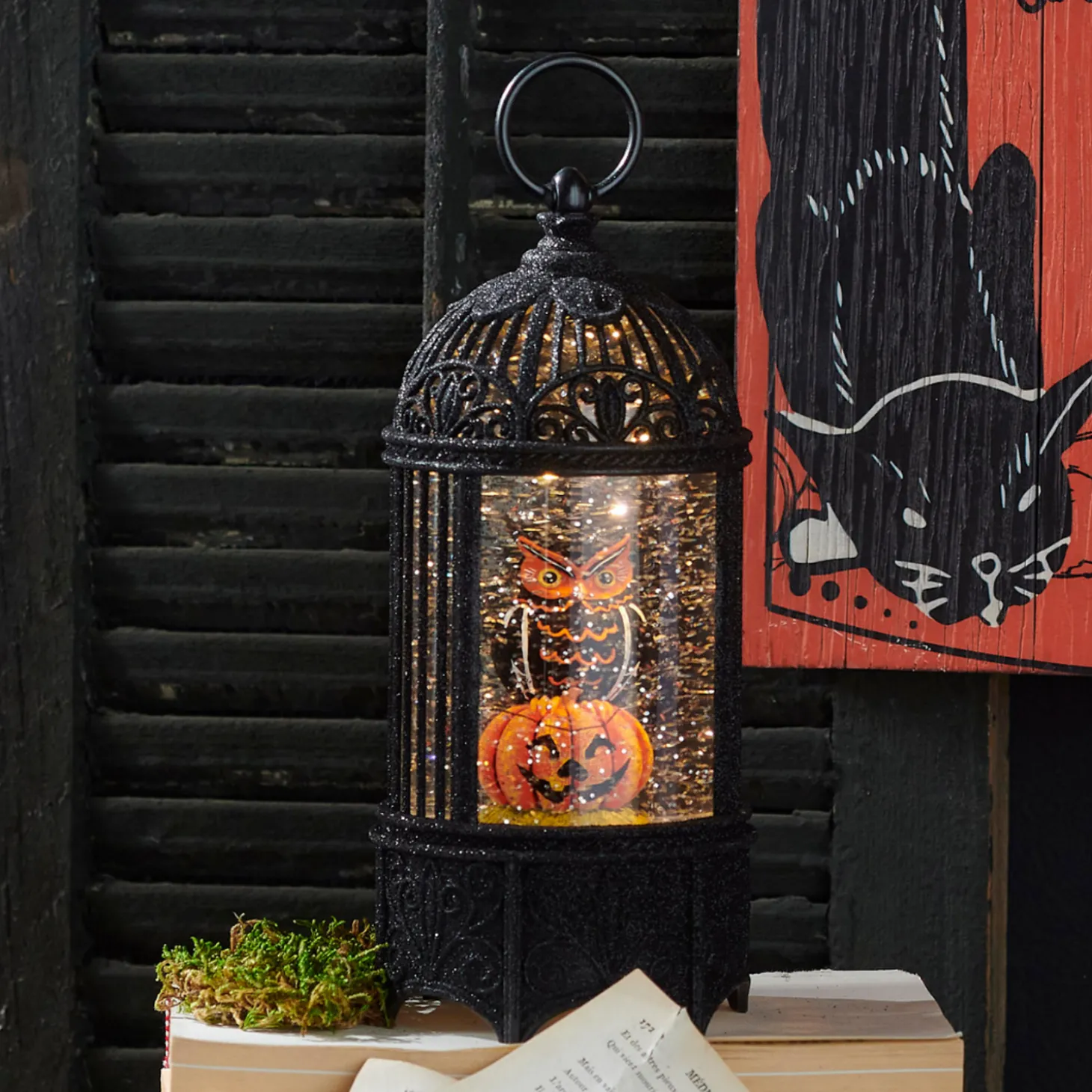 Raz 10" Boo Crew Lighted Water Globe Lantern Halloween Decoration 4400755