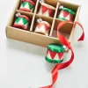 Raz 2" Box Of 6 Drum Glass Christmas Ornament 4322835