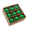 Raz 3" Box Of 9 Green Satin Ball Vintage Inspired Christmas Ornaments Set 4332709
