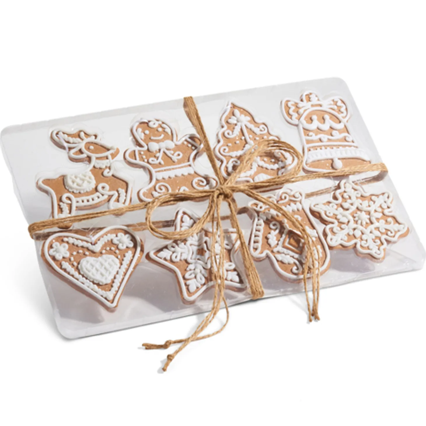 Raz 4.75" Box Of Gingerbread Cookie Christmas Ornaments 4416141
