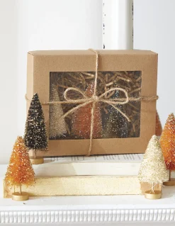 Raz 4.25" Box Of Halloween Bottle Brush Trees 4220041