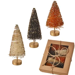 Raz 4.25" Box Of Halloween Bottle Brush Trees 4220041