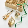 Raz 4.5" Box Of Musical Instruments Glass Christmas Ornaments 4320907