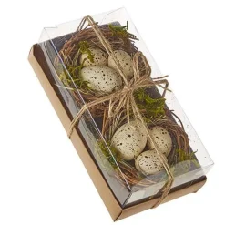Raz 3" Box Of Nested Speckled Eggs Decoration 4216034