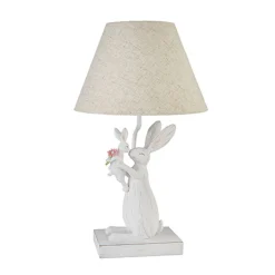 Raz 19" Bunny And Baby Lamp With Shade Easter Decoration 4211113