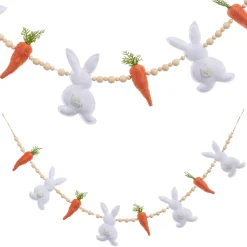 Raz 4' Bunny And Carrot Beaded Easter Garland G4416015
