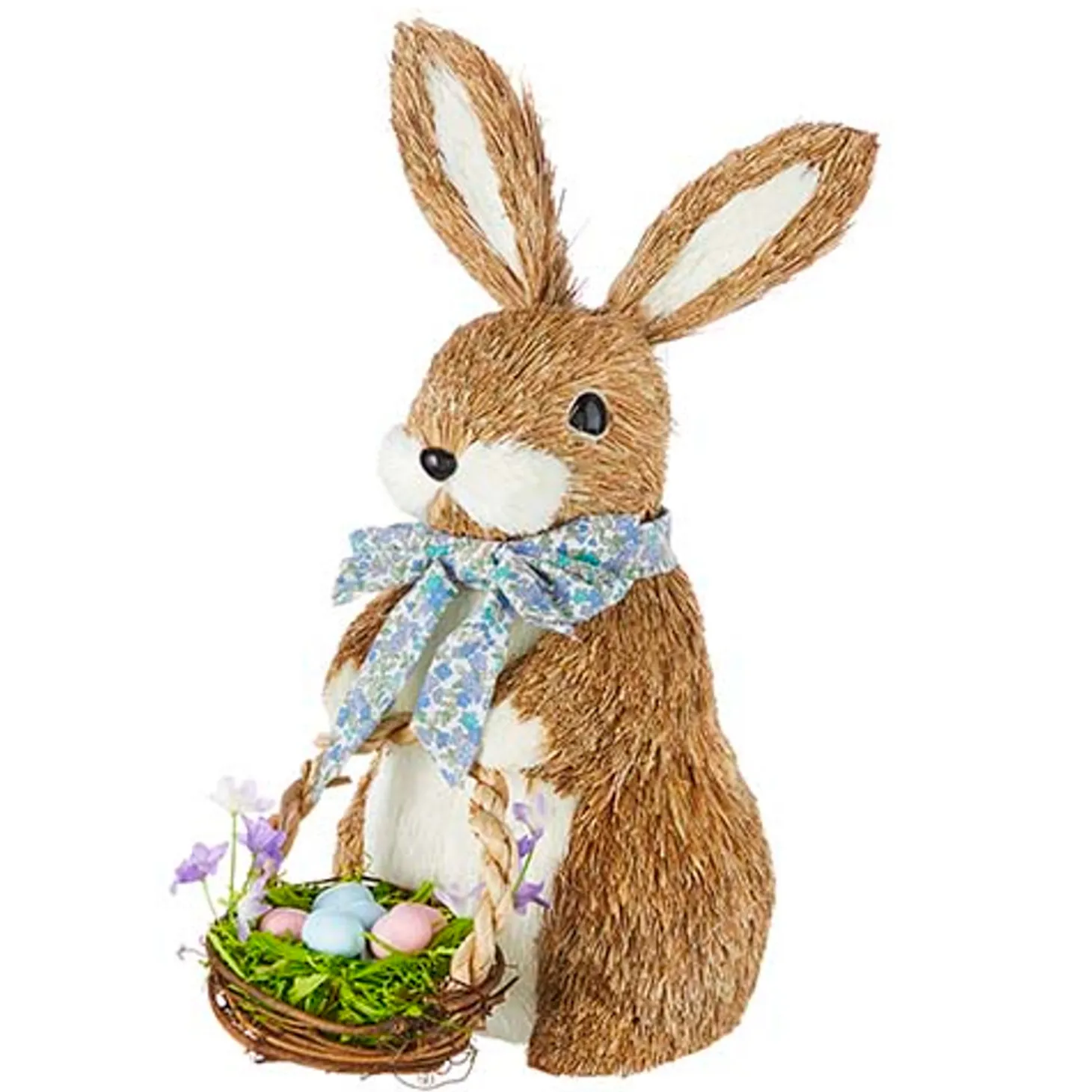 Raz 12" Bunny With Basket Easter Decoration 4253309