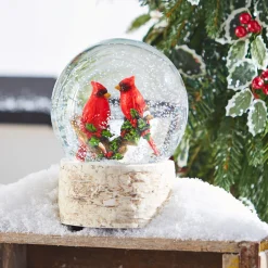 Raz 6.5" Cardinal Musical Christmas Snow Globe 3940512