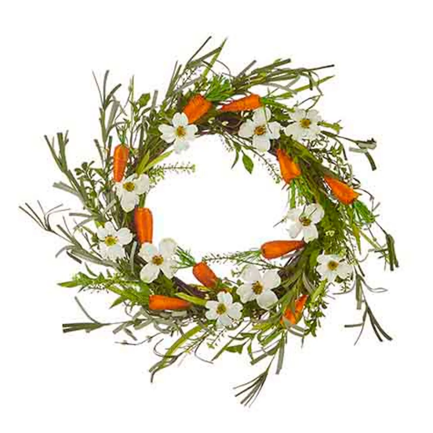 Raz 22" Carrot And Mixed Floral Easter Wreath W4202218