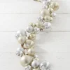 Raz 4' Champagne And Silver Ball Christmas Garland G4116150