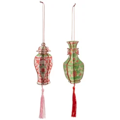 Raz 4.5" Chinoiserie Jar Christmas Ornament 4319073