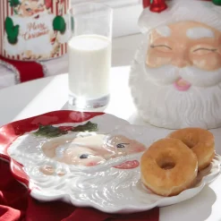 Raz 14.5" Classic Santa Face Christmas Serving Tray 4457657